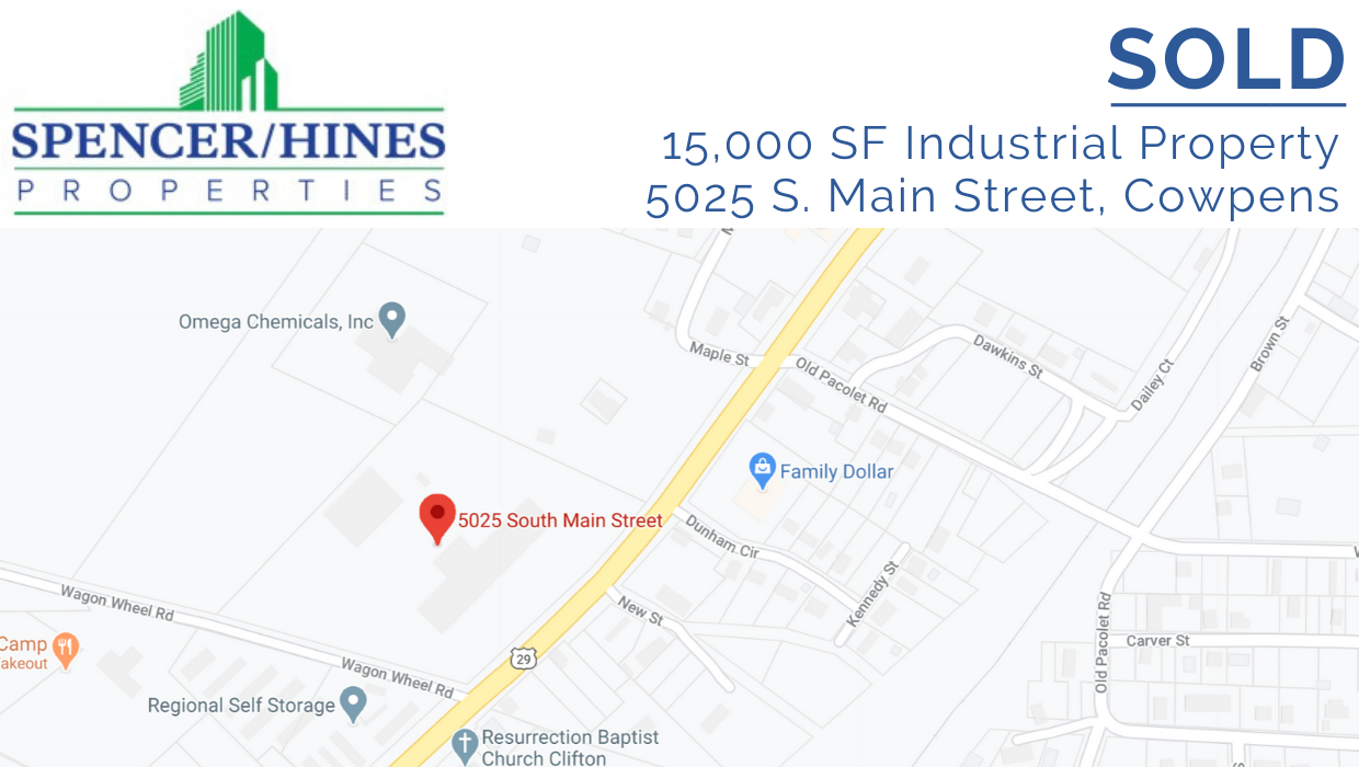 SOLD – 15,000 SF Industrial Property, Cowpens