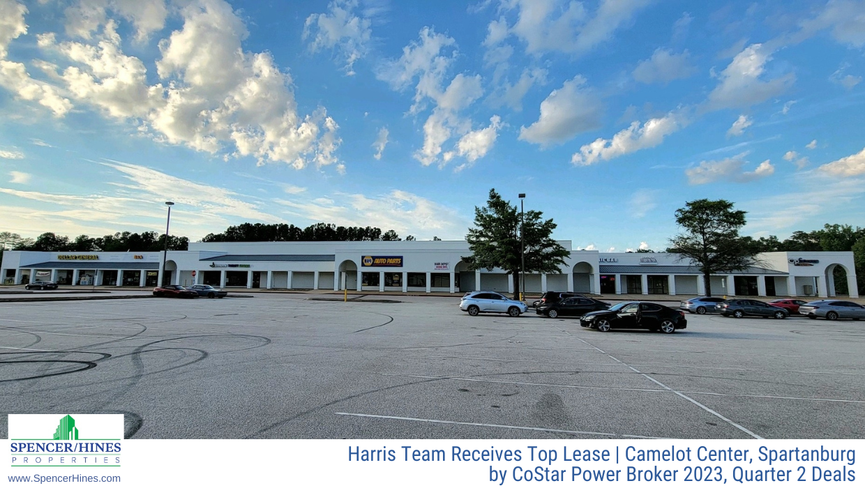 Harris Team Receives Top Lease | Camelot Center, Spartanburg